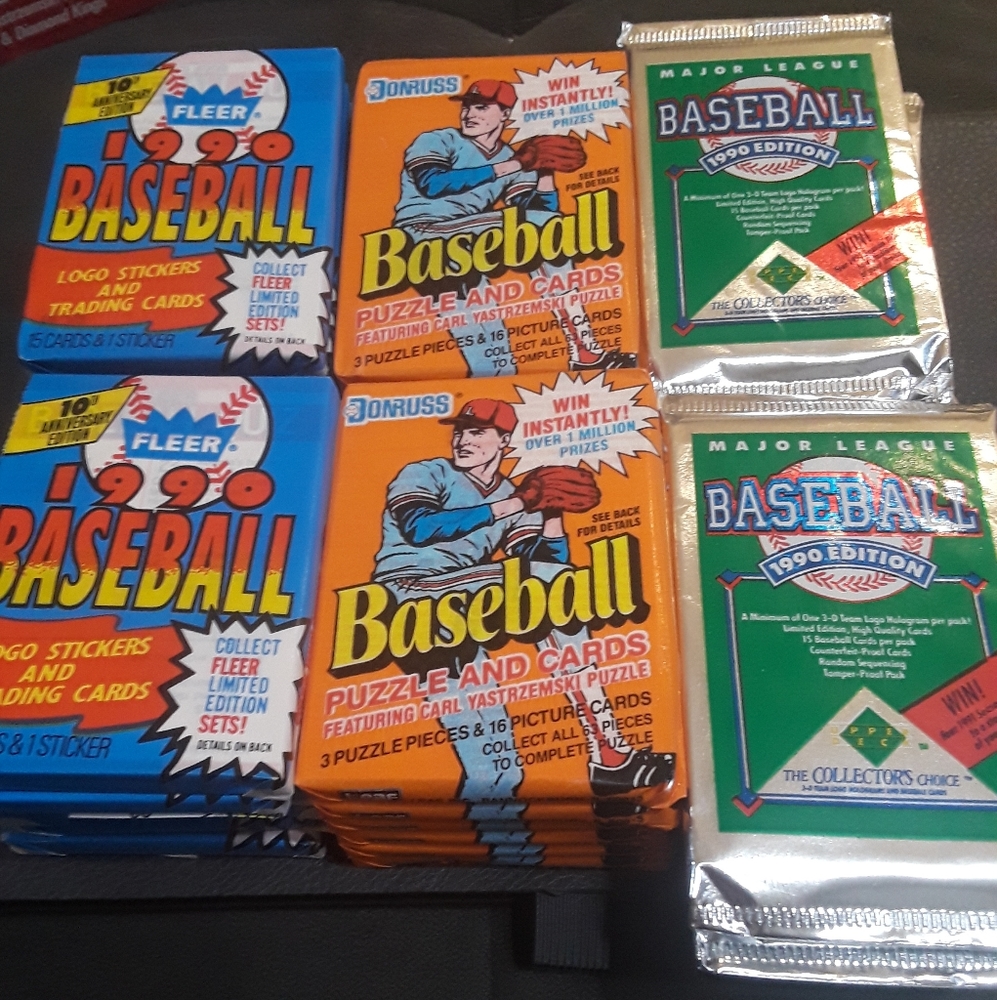 36! Vintage Packs of 1990 Baseball cards